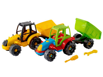 Конструктор Трактор с прицепом. Toys-plast ИП.30.007