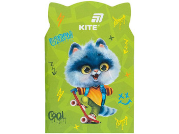 Блокнот у м'якій обкладинці, 48 аркушів, Skate cat, Kite