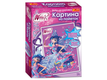 Набор для творчества Муза, Winx 7, Картинка из пайеток, Ranok Creative