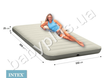 Матрац велюр сірий Fiber-Tech Intex 64703
