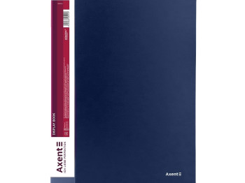 Дисплей-книга для документів Axent 1020-02-A, 20 файлів A4, синя, Axent
