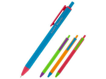 Ручка масляна автоматична Reporter Color синя. Axent AB1069-02-A