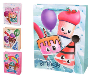 Пакет подарунковий паперовий S Happy Birthday 3D, 18х23х10см