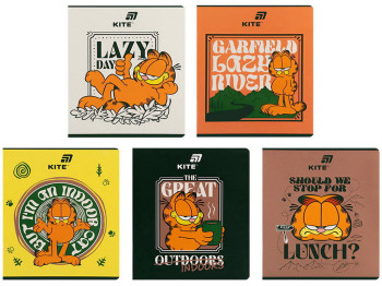 Зошит у клітинку 48 аркушів Garfield Kite GF26-259, мікс видів, ціна за 1 шт