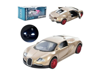 Машинка металлическая Bugatti Veyron, 1:32, инерционная, звук, свет, 2 цвета