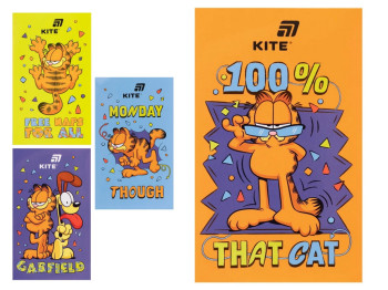 Блокнот-планшет А6 Kite Garfield, нелінований, 50 аркушів
