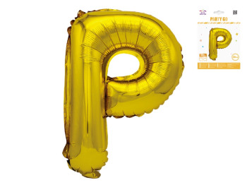 Шар фольгированная буква P Party Go, 40 см, золотая