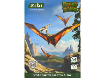 Картон белый целлюлозный Dino, А4, 10 листов, плотность 230 г/м²