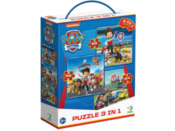 Пазл Paw Patrol Готові до роботи 3в1, 25-36 елементів, DoDo 200579