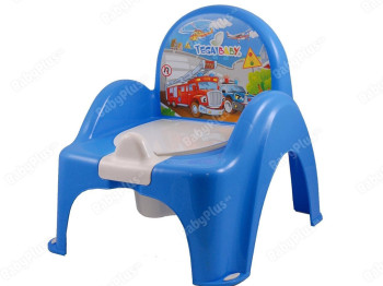 Горшок - стульчик с музыкой синий Авто. Tega Baby PO-053-120