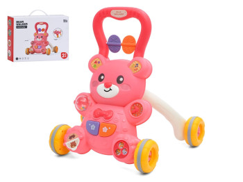 Каталка-ходунки 2 в 1 с игровой панелью-стликом, музыка, свет
