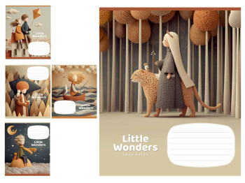Зошит у лінію Little Wonders, 18 аркушів, 5 видів (ціна за 1шт), Школярик