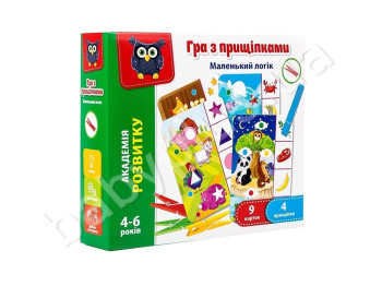 Гра з прищіпками Маленький логік, Vladi Toys