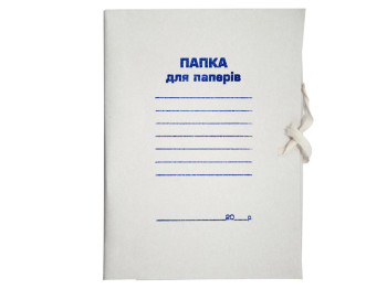Папка картонна JOBMAX на зав'язках, A4, 0,3 мм, з трьома клапанами
