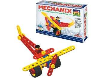 Конструктор полипропиленовый MECHANIX. Самолет №1. 57 элементов. 4 моделей. ZEPHYR 02004