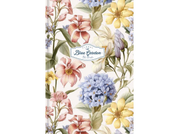 Блокнот інтегральний картонний софт тач Blue Garden, A6, 80 арк., білий блок