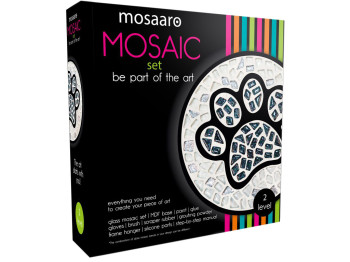 Набор для творчества стеклянная мозаика Черная лапа, декор мозаики, Mosaaaro