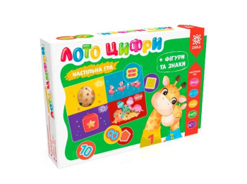 Игра Лото Цифры + фигуры, знаки и ассоциации, ZIRKA 435573