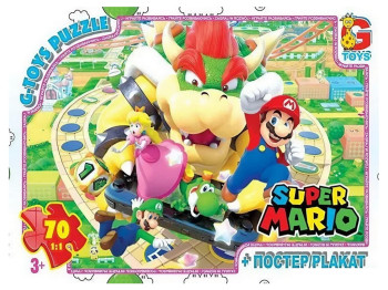 Пазли картонні Маріо, 70 елементів, G-Toys MAR05