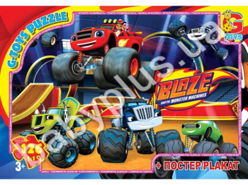 Пазли картонні 126 ел, Blaze, G-Toys