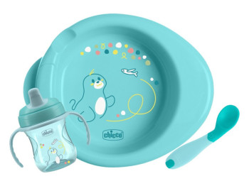 Набір посуду Set Prima Pappa 6м+, 3 предмети, блакитний, Chicco