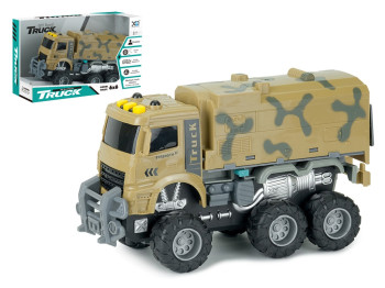 Игрушка машинка военная Truck 6x6 Off Road, 24 см, инерционная, с аксессуарами