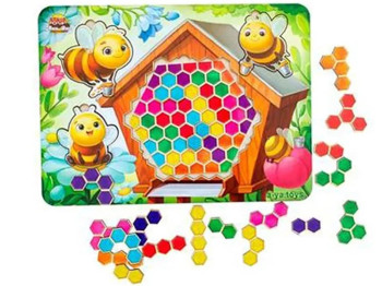 Сортер-тетріс Веселі бджілки 32х22,5 см, Ubumblebees