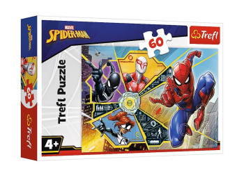 Пазл Trefl Marvel Spiderman Битва в паутине, 60 деталей