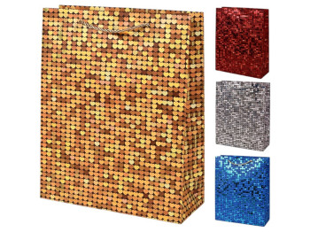 Пакет подарочный бумажный S "Glitter" 18х23х10см, R98352-S