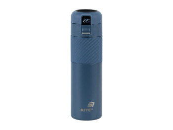 Термос з термодатчиком Kite K25-1227-2 450 мл синій, з дисплеєм, Kite