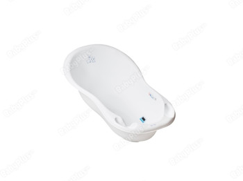 Ванночка LUX Зайчики со сливом и термометром Белая 102 см. Tega Baby KR-005-103