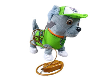 Мягкая игрушка Рокки, 25 см, ходит и поет по-английски, на пульте, Paw Patrol