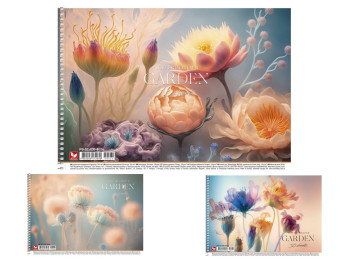 Альбом для малювання PB-SC-030-8024, A4, 30 арк., 120 г/м2, УФ-лак, 3 види (ціна за 1шт), Школярик