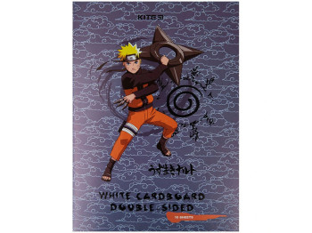 Картон білий Naruto Shippuden A4. 10 аркушів. Kite NR23-254