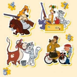 Пазли Простоквашино, 4,5,6 і 7 елементів, Castorland