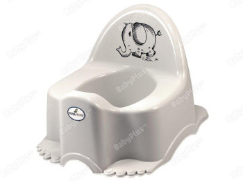 Горшок с музыкой серый ЕСО Слоник. Tega Baby PO-057-162
