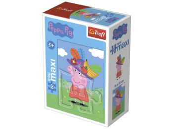 Пазлы Пепа со шляпой, Свинка Пепа, 20 частей MINI-MAXI, Trefl