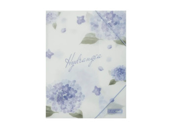 Папка на резинках A4 из матового пластика, дизайн Hydrangea