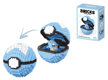 Конструктор мушля синя Bricks, 10 см, відкривається, збірна модель