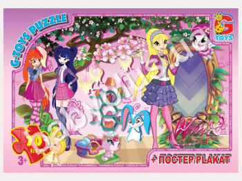 Пазлы картонные, 70 эл, формат А4 WinX Club (Винкс клуб)
