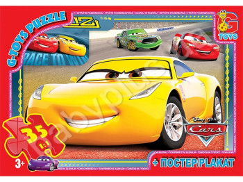 Пазли картонні Тачки, 35 елементів, G-Toys
