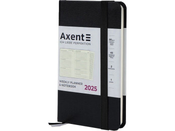 Еженедельник 2025 Pocket Strong черный 9х15 см. Axent 8508-25-01-A