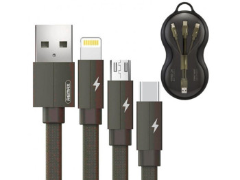 Кабель RC-094th USB Micro&Lightning&Type C. Remax Green