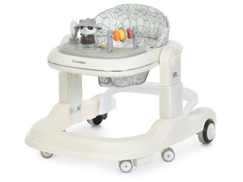 Ходунки 2 в 1 ME 1200 URSA White, пушер, музика, світло, білий
