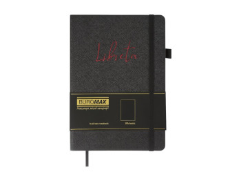 Блокнот деловой BUROMAX LIBRETA, A5, 96 л., нелинированный, черный