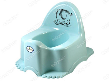 Горшок с музыкой бирюзовый ЕСО Слоник. Tega Baby PO-057-140