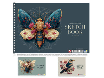 Альбом для рисования на спирали Sketch Book, А4, 40 листов, микс видов