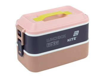Ланчбокс подвійний Kite K25-1184-1, 2000 мл, з ручкою, бежевий, Kite