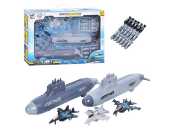 Игровой набор Морской флот, ПЛ 2 шт, самолеты 3 шт