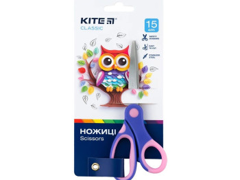Ножницы детские Classic, 15 см, с резиновыми вставками, Kite
